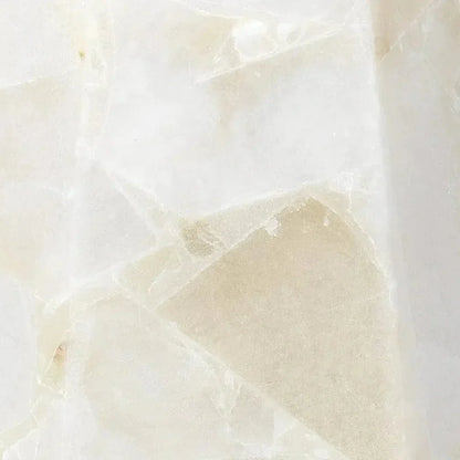 White Alabaster Borealis Hexagon Table Lamp - LOOMLAN - Jamie Young - Table Lamps