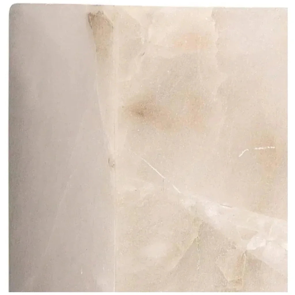 White Alabaster Borealis Hexagon Wall Sconce - LOOMLAN - Jamie Young - Wall Sconces