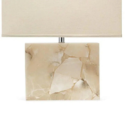 White Alabaster Borealis Table Lamp - LOOMLAN - Jamie Young - Table Lamps