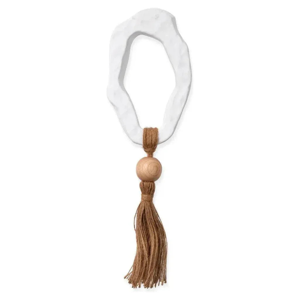 White Black Grey Resin Jute Mirage Abstract Wall Art-Framed Wall Art-Jamie Young-LOOMLAN