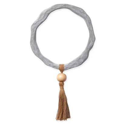 White Black Grey Resin Jute Mirage Abstract Wall Art-Framed Wall Art-Jamie Young-LOOMLAN