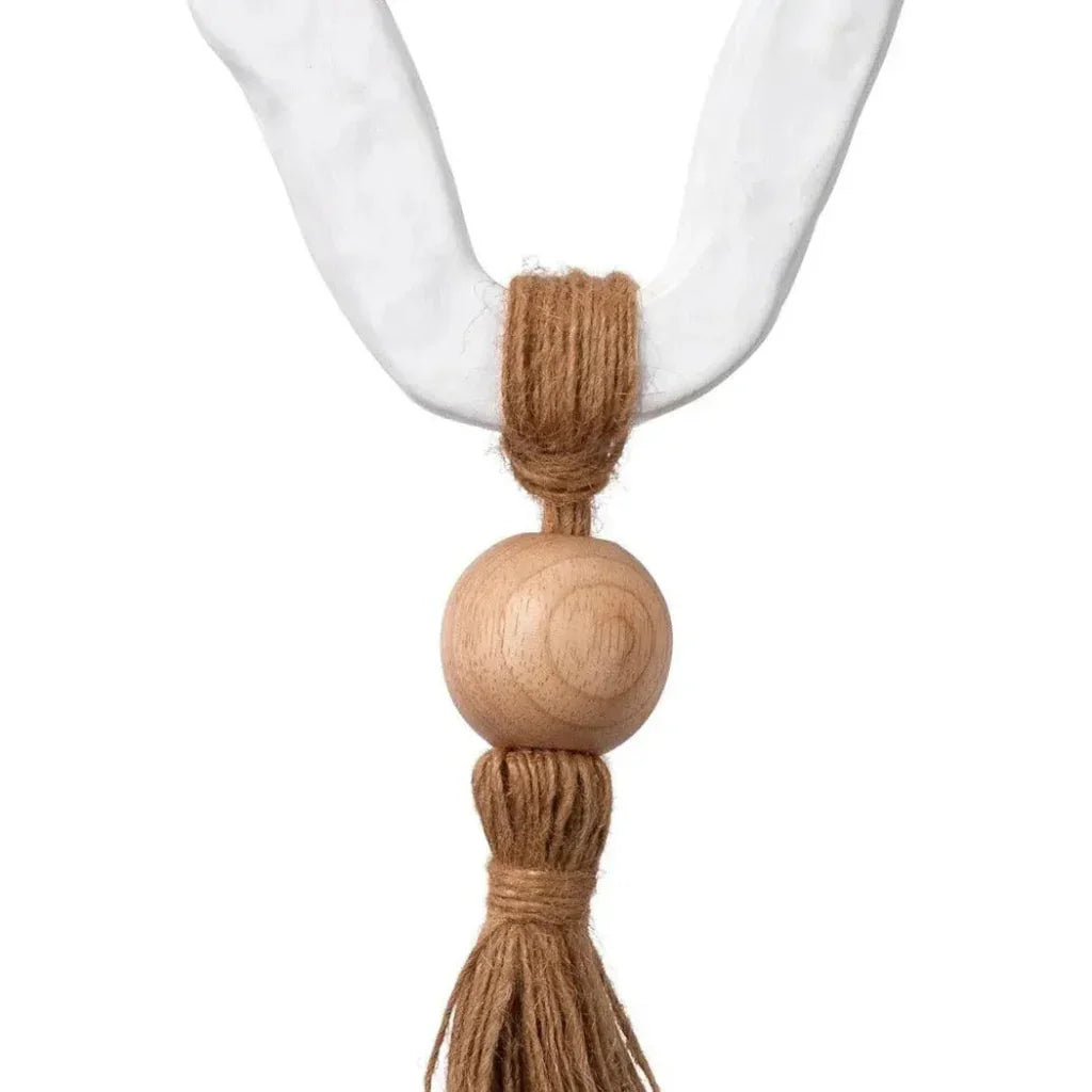 White Black Grey Resin Jute Mirage Abstract Wall Art-Framed Wall Art-Jamie Young-LOOMLAN