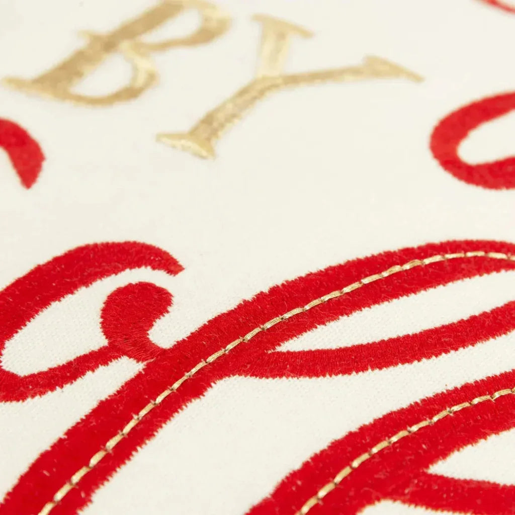 White Christmas Decorative Throw Pillow Jolly - LOOMLAN - LOOMLAN - Throw Pillows