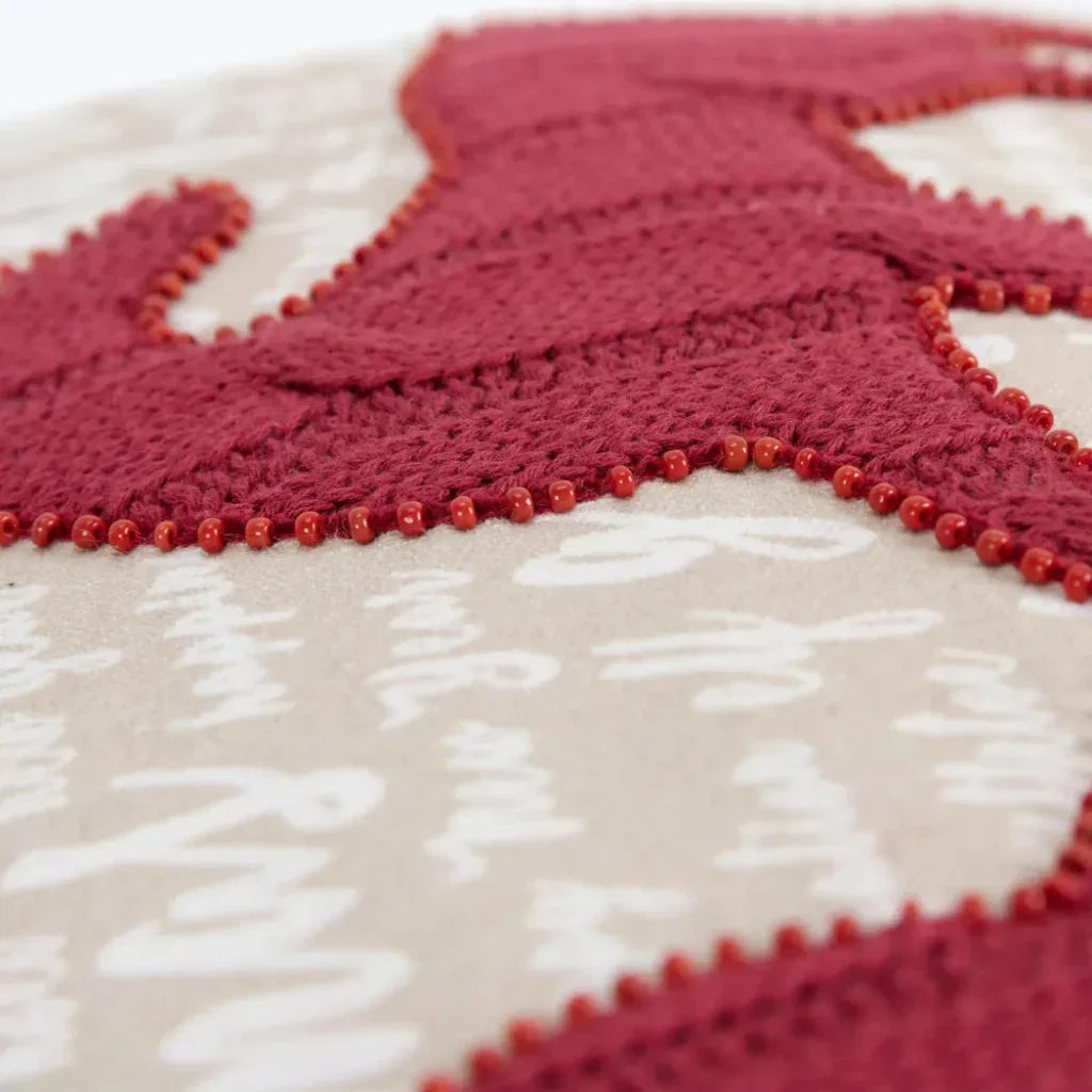 White Christmas Deer Red Lumbar Pillow Insert - LOOMLAN - LOOMLAN - Throw Pillows