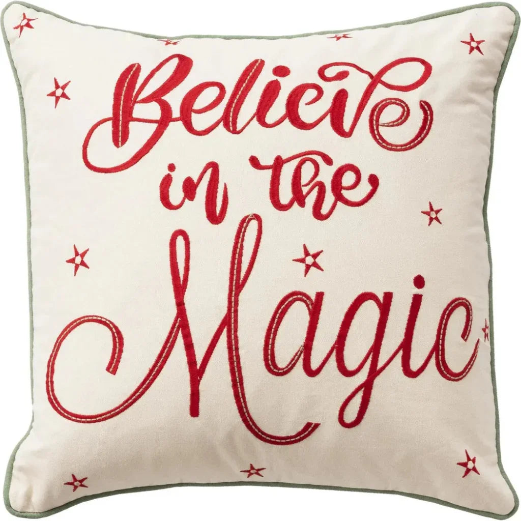 White Christmas Throw Pillow Down Insert Magic - LOOMLAN - LOOMLAN - Throw Pillows