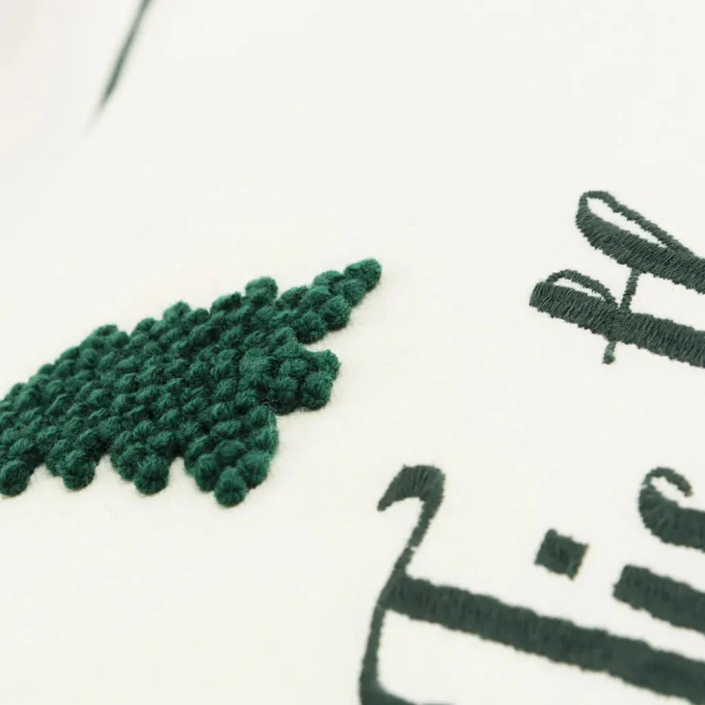 White Christmas Throw Pillow White Welted Season - LOOMLAN - LOOMLAN - Throw Pillows