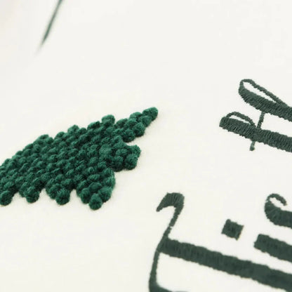 White Christmas Throw Pillow White Welted Season - LOOMLAN - LOOMLAN - Throw Pillows