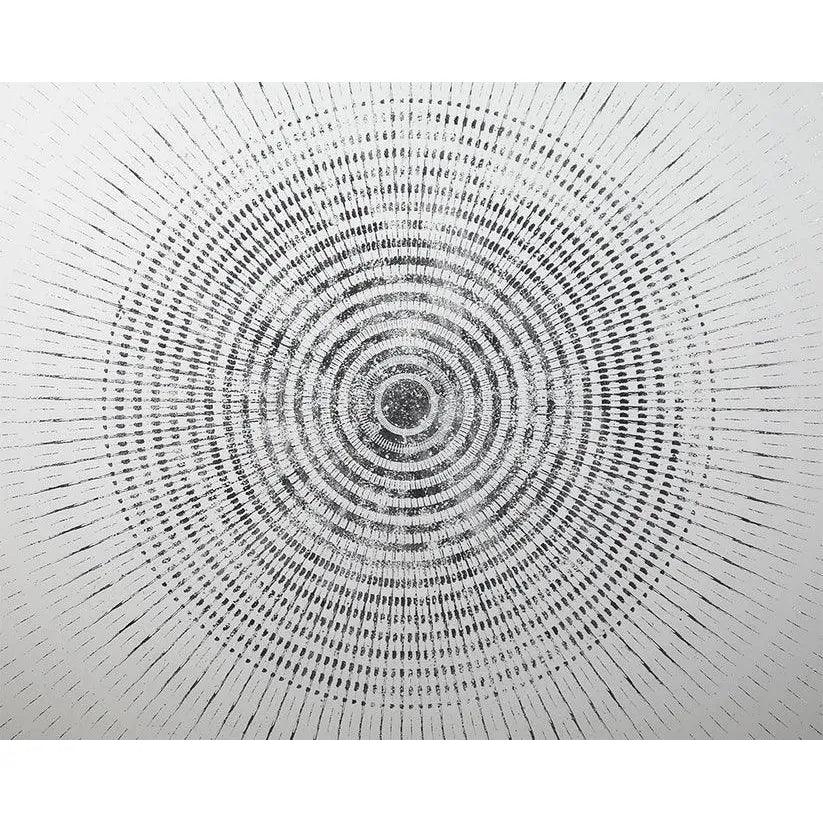 White Frame Hand Embellished-Framed Wall Art-SUNPAN-LOOMLAN