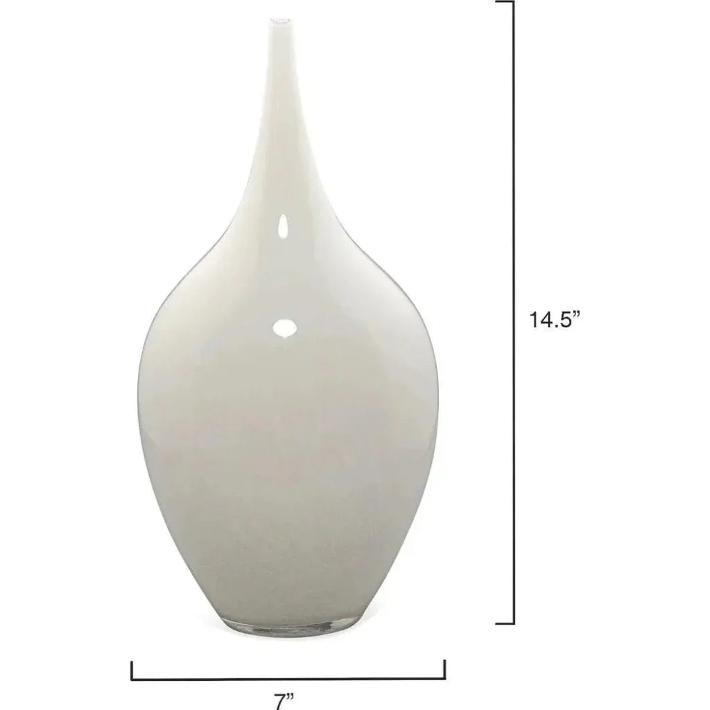 White Glass Nymph Decorative Vases 3PC - LOOMLAN - Jamie Young - Vases & Jars