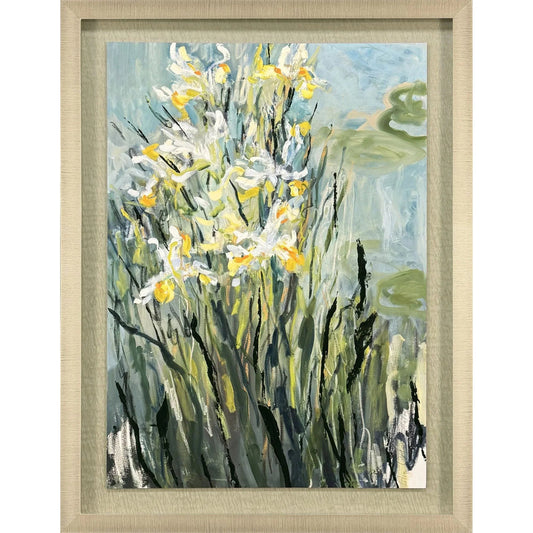 White Irises White Canvas Art