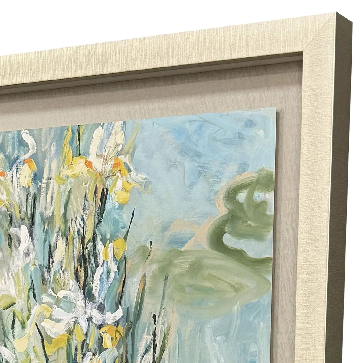White Irises White Framed Wall Art -- view 4