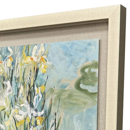 White Irises White Framed Wall Art -- view 4