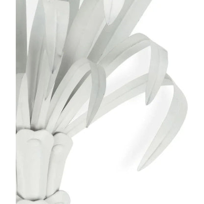 White Lacquered Iron Palm Tree Sculpture - LOOMLAN - Statues & Sculptures