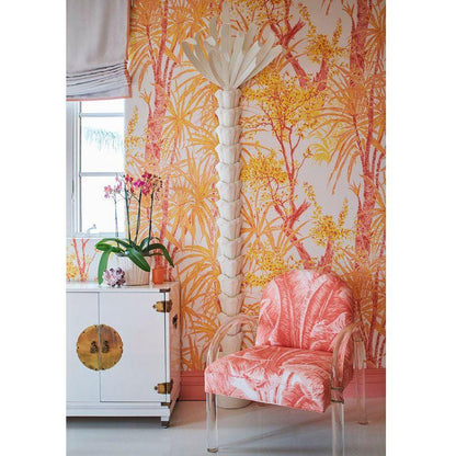 White Lacquered Iron Palm Tree Sculpture - LOOMLAN - Statues & Sculptures