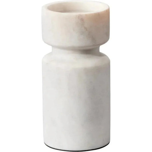 White Marble Daphne Candleholder - LOOMLAN - Jamie Young - Candle Holders