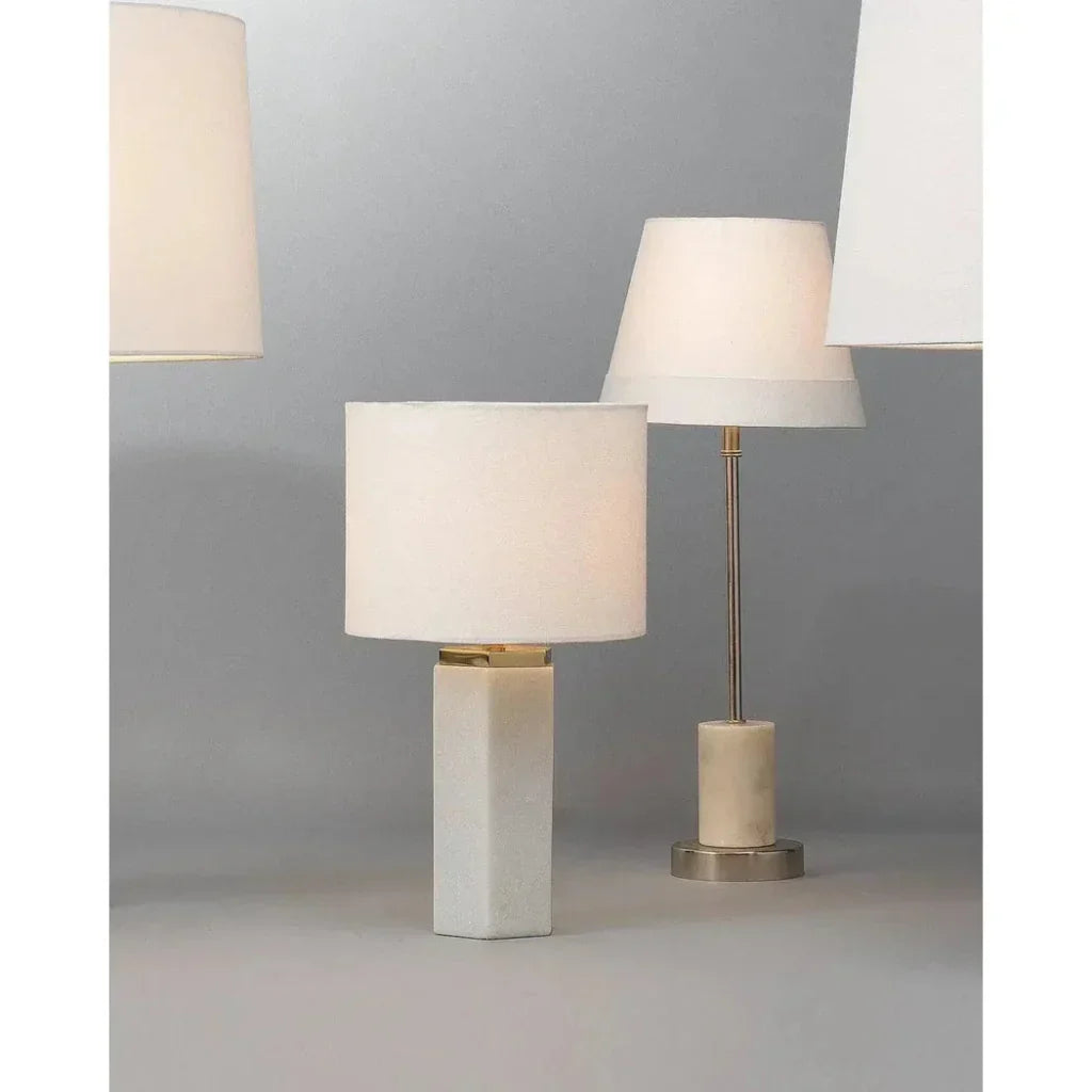 White Marble Iron Lexi Table Lamp - LOOMLAN - Jamie Young - Table Lamps