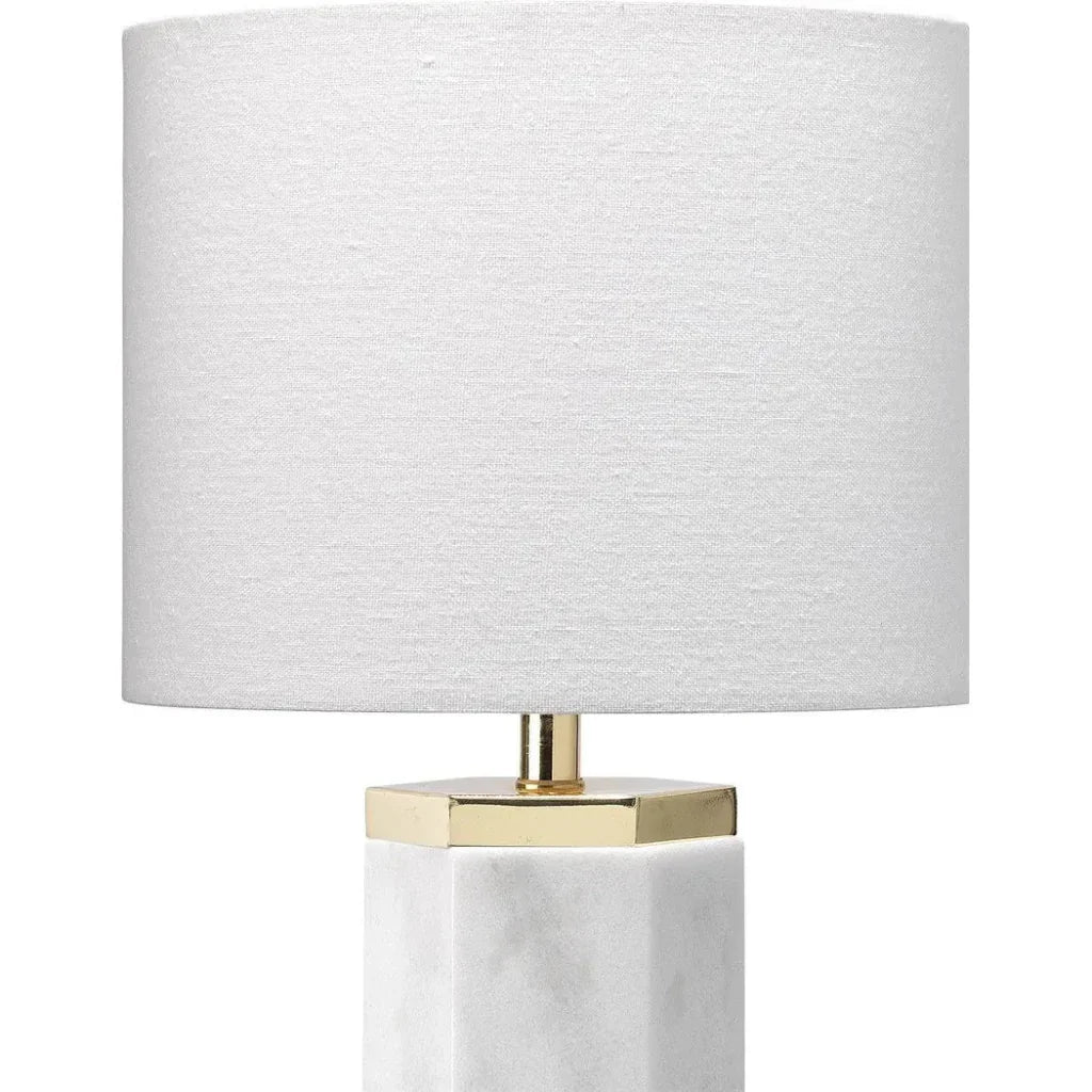 White Marble Iron Lexi Table Lamp - LOOMLAN - Jamie Young - Table Lamps