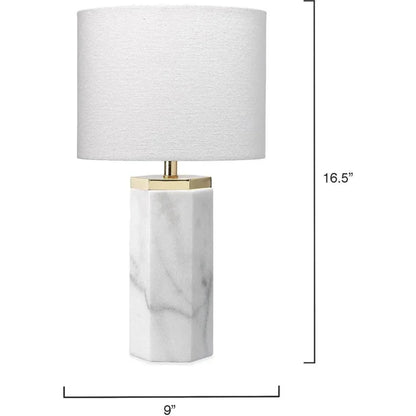 White Marble Iron Lexi Table Lamp - LOOMLAN - Jamie Young - Table Lamps