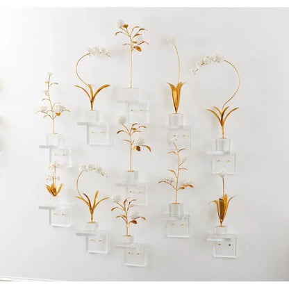 White Porcelain Hydrangea On Stand Sculpture - LOOMLAN - Chelsea House - Statues & Sculptures