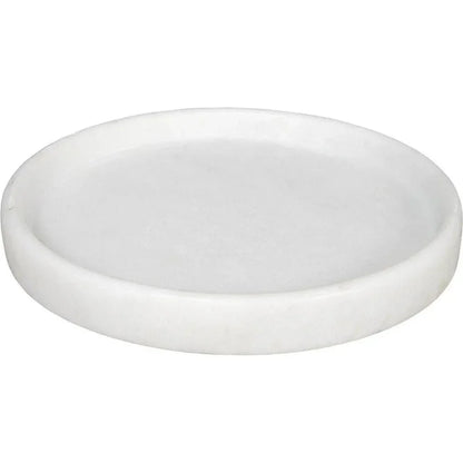 White Round Marble Tray