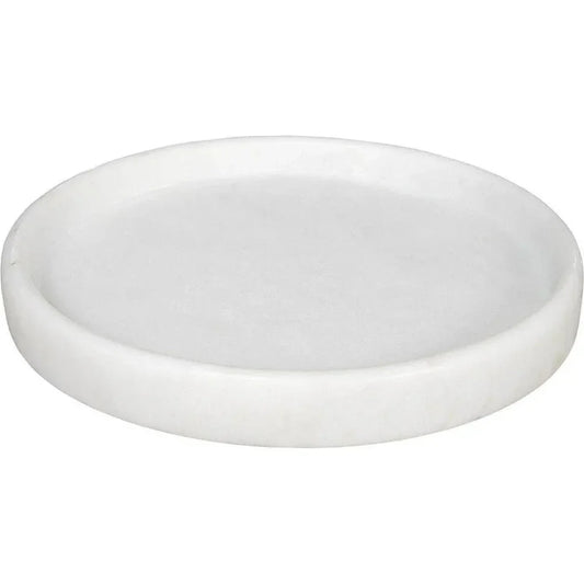White Round Marble Tray