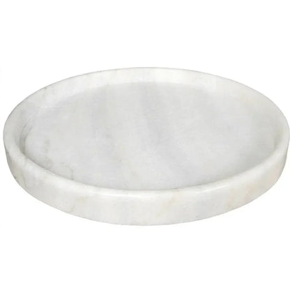 White Round Marble Tray
