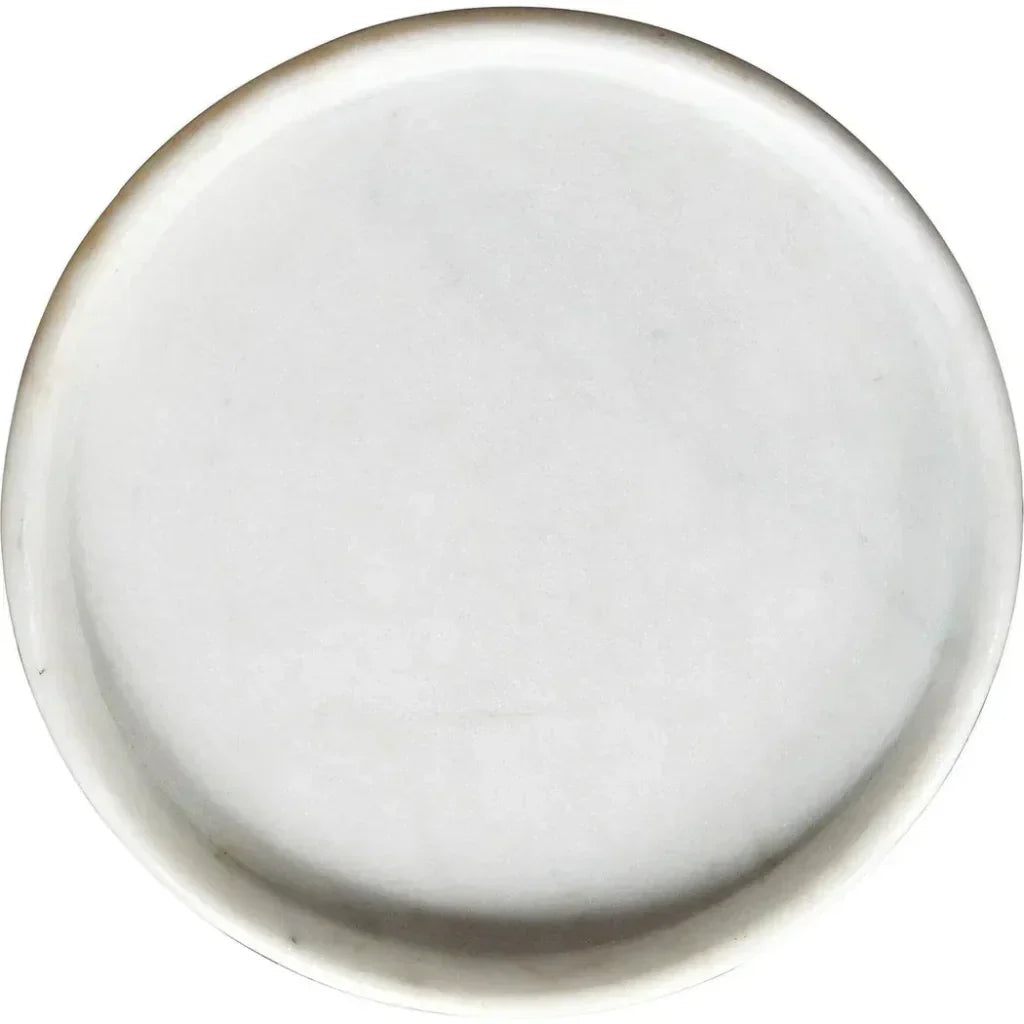 White Round Marble Tray