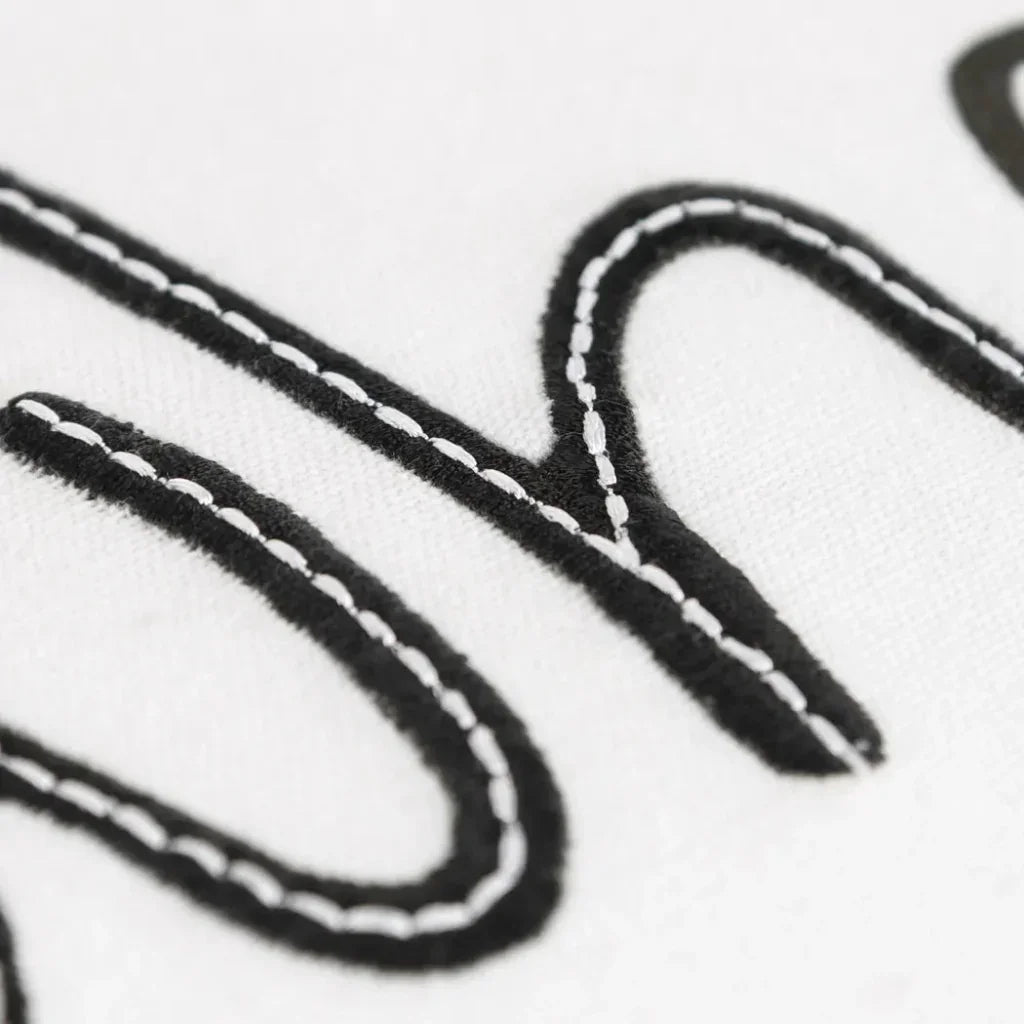 White Saba Words Fun Decorative Throw Pillows Dawn Fill - LOOMLAN - LOOMLAN - Throw Pillows