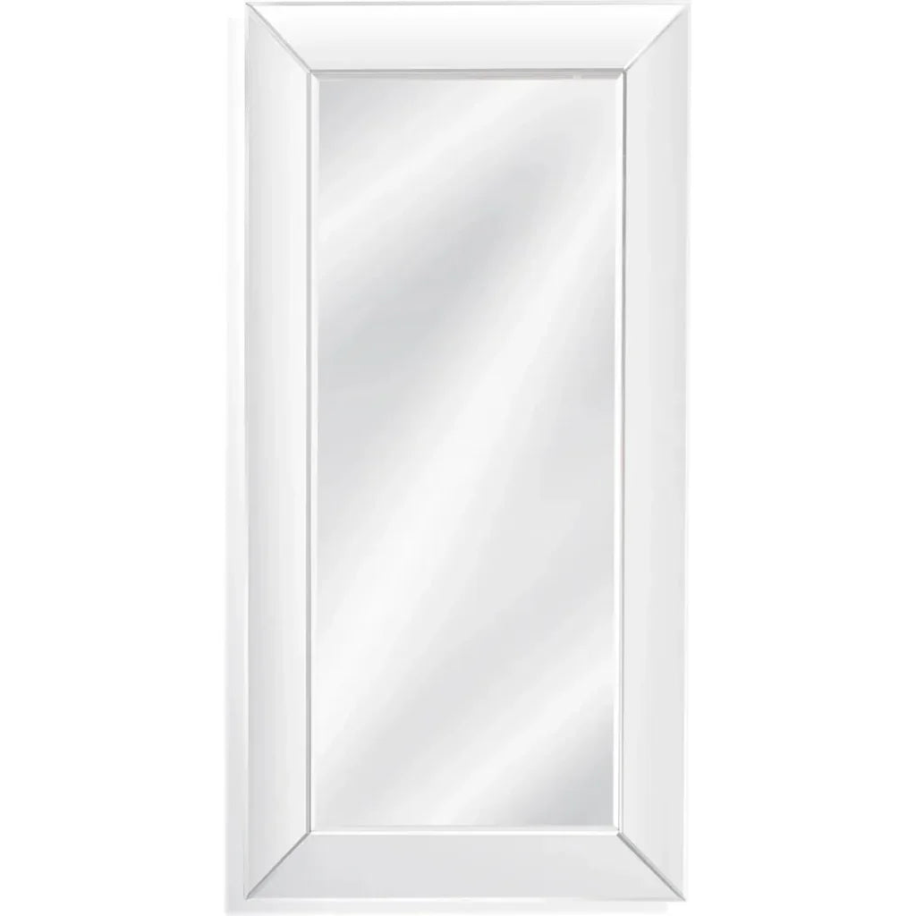 Whitman MDF White Vertical Floor Mirror-Floor Mirrors-Bassett Mirror-LOOMLAN
