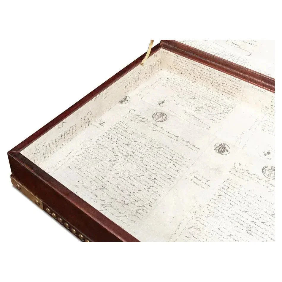 Winchester Box Leather Decorative Box - LOOMLAN - Sarreid - Boxes & Bowls