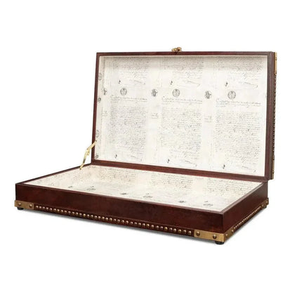 Winchester Box Leather Decorative Box - LOOMLAN - Sarreid - Boxes & Bowls