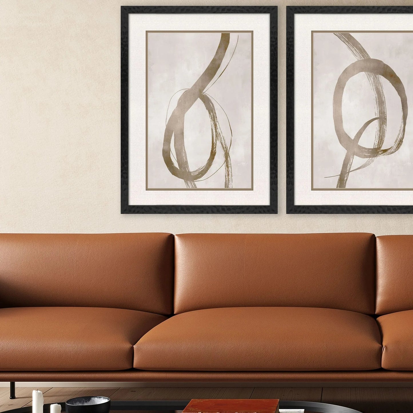 Winding Paths Metallic Canvas Art