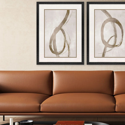 Winding Paths Metallic Canvas Art