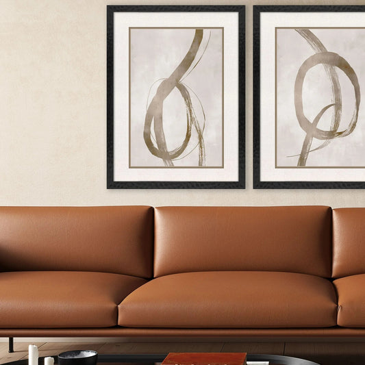 Winding Paths Metallic Canvas Art