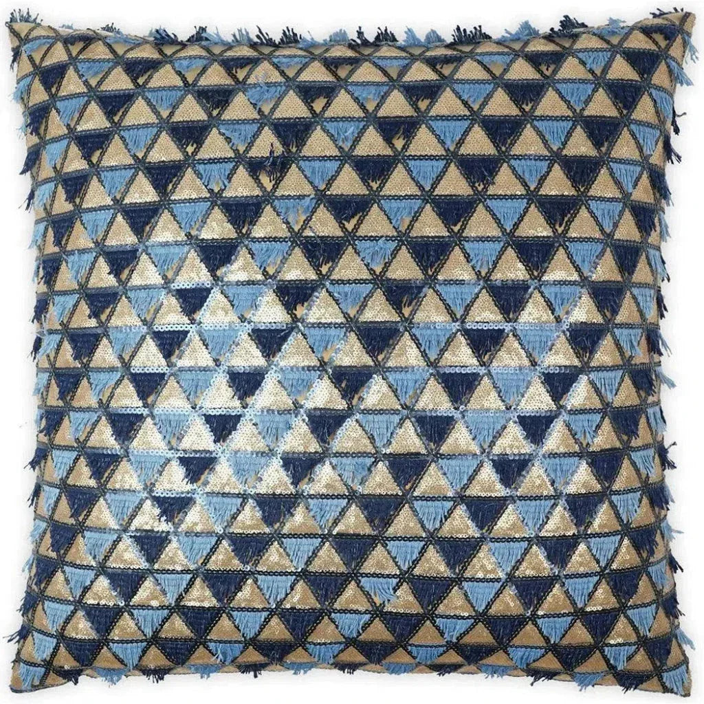 Wink Glam Textured Blue Large Throw Pillow Insert - LOOMLAN - D.V. Kap - Throw Pillows