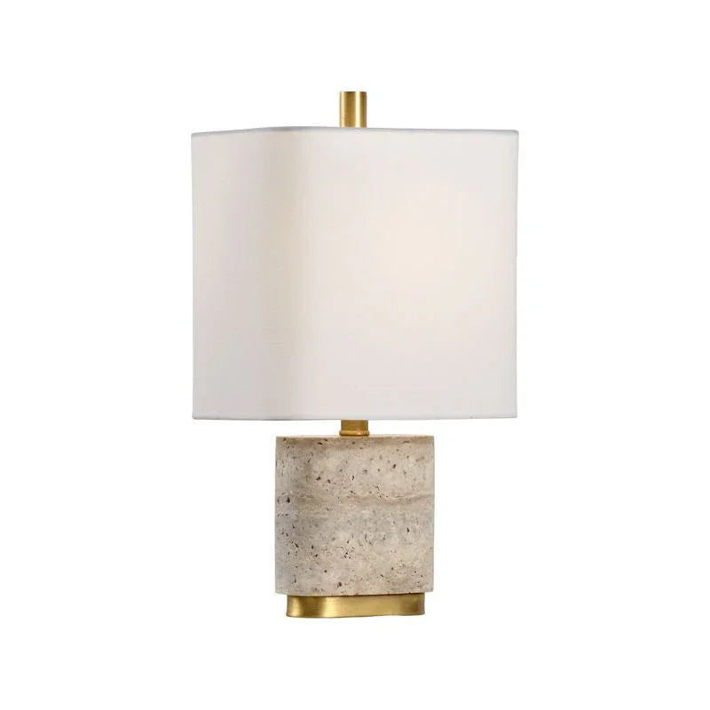 Wonderful Stone Design Brass Accents Small Table Lamp - LOOMLAN - Chelsea House - Table Lamps
