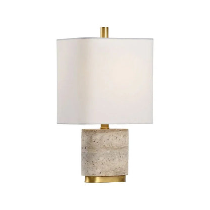 Wonderful Stone Design Brass Accents Small Table Lamp - LOOMLAN - Chelsea House - Table Lamps