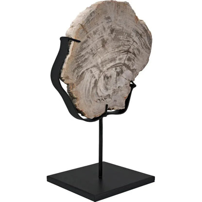 Wood Fossil With Stand Sculpture