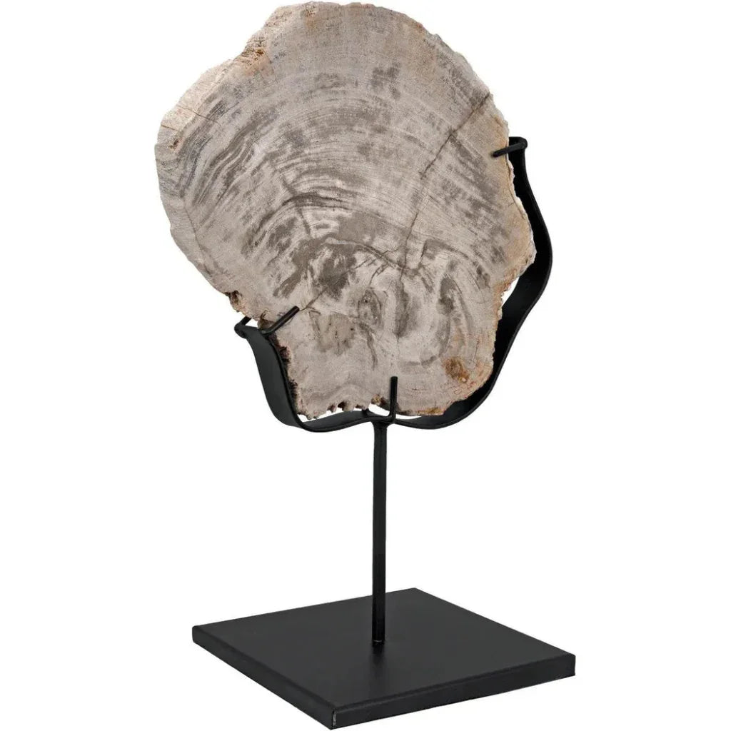 Wood Fossil With Stand Sculpture