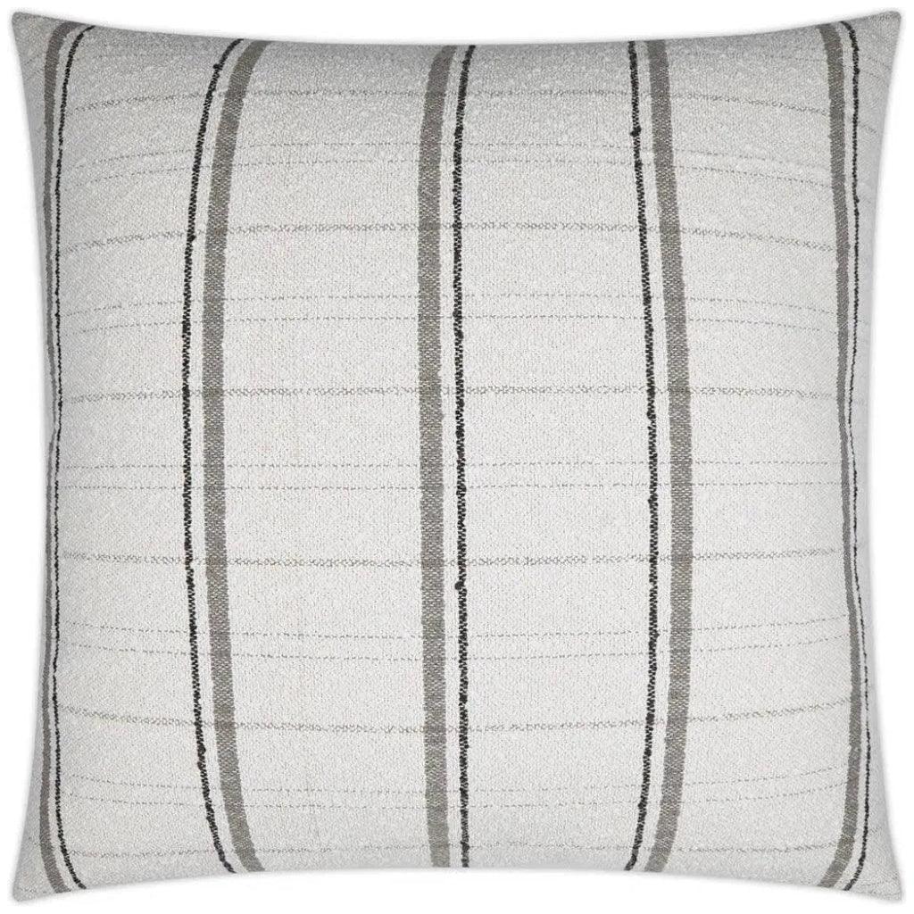 Wooly Bully Snow Stripes White Grey Large Throw Pillow - LOOMLAN - D.V. Kap - Throw Pillows