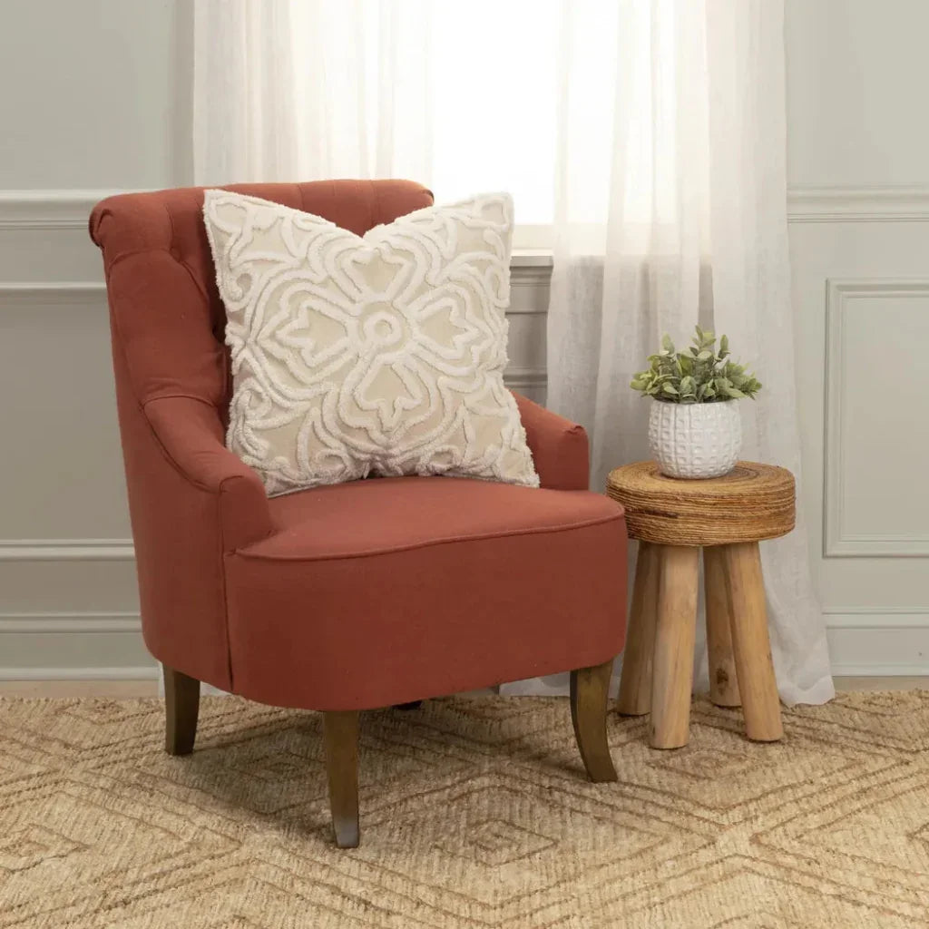 Woven Medallion Natural Throw Pillow Down Insert - LOOMLAN - LOOMLAN - Throw Pillows