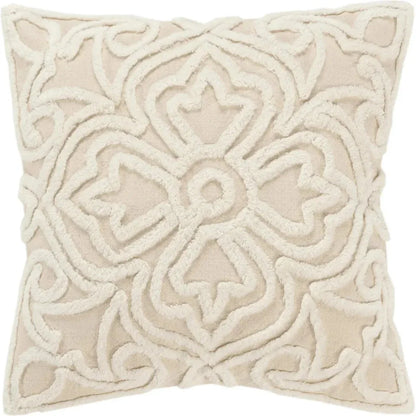 Woven Medallion Natural Throw Pillow Down Insert - LOOMLAN - LOOMLAN - Throw Pillows