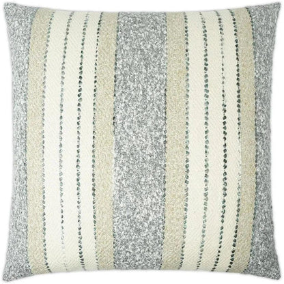 Woven Path Stripes Slate Blue Large Throw Pillow Insert - LOOMLAN - D.V. Kap - Throw Pillows