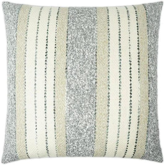 Woven Path Stripes Slate Blue Large Throw Pillow Insert - LOOMLAN - D.V. Kap - Throw Pillows