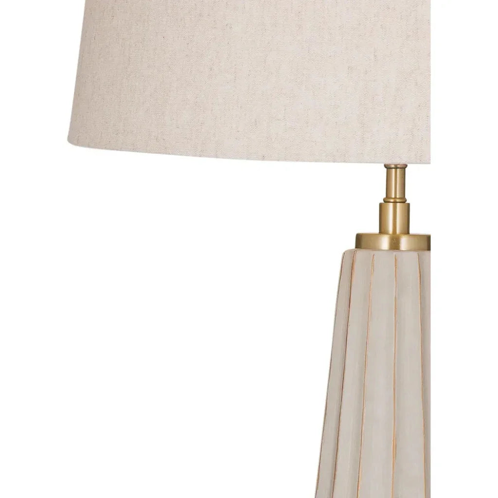 Wythe White Ceramic Table Lamp - LOOMLAN - Bassett Mirror - Table Lamps