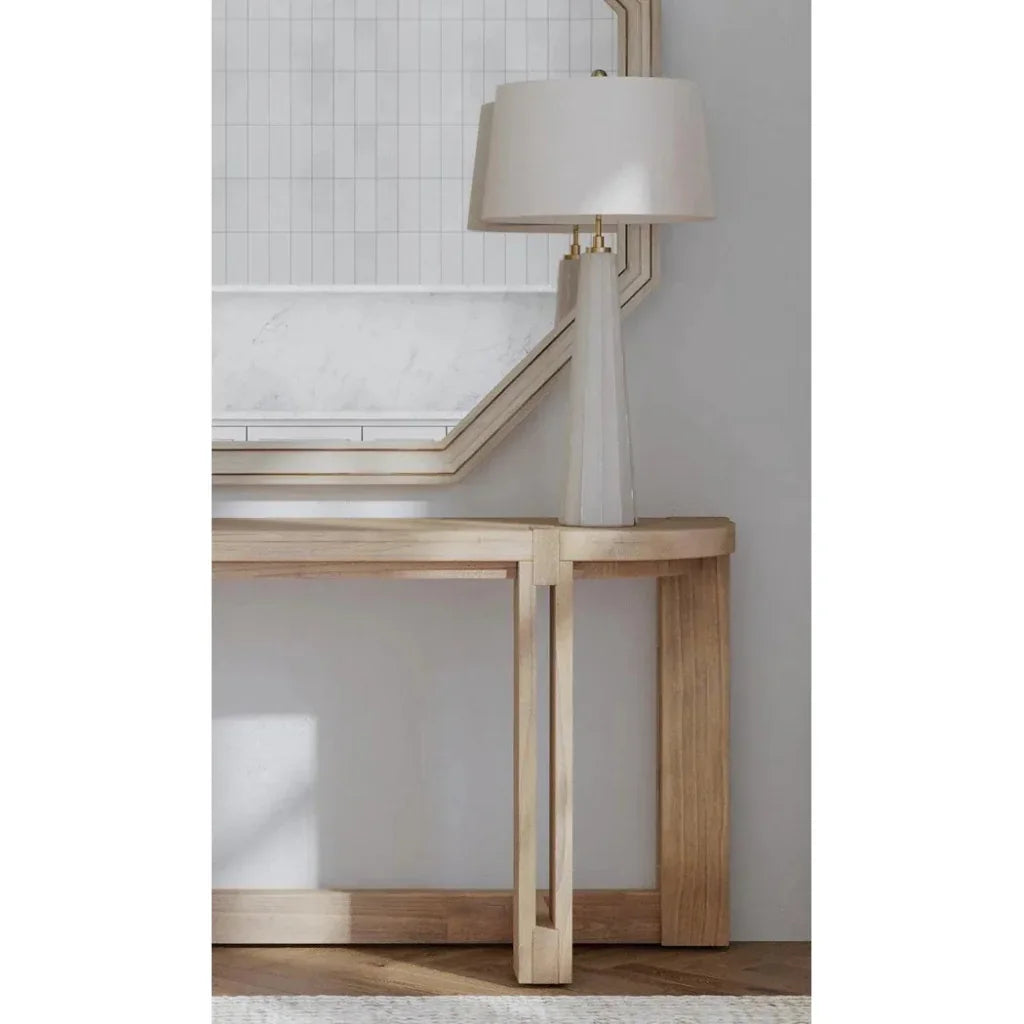 Wythe White Ceramic Table Lamp - LOOMLAN - Bassett Mirror - Table Lamps
