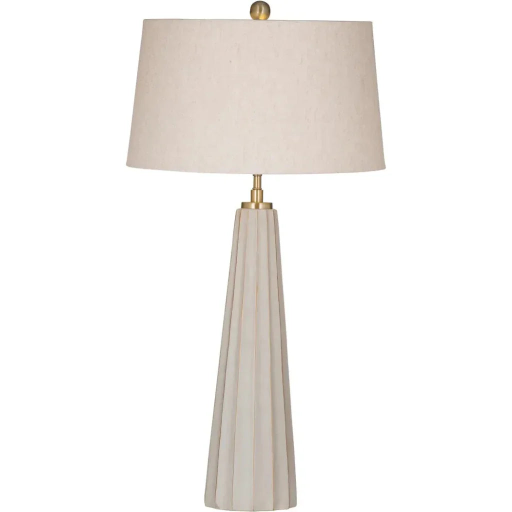 Wythe White Ceramic Table Lamp - LOOMLAN - Bassett Mirror - Table Lamps