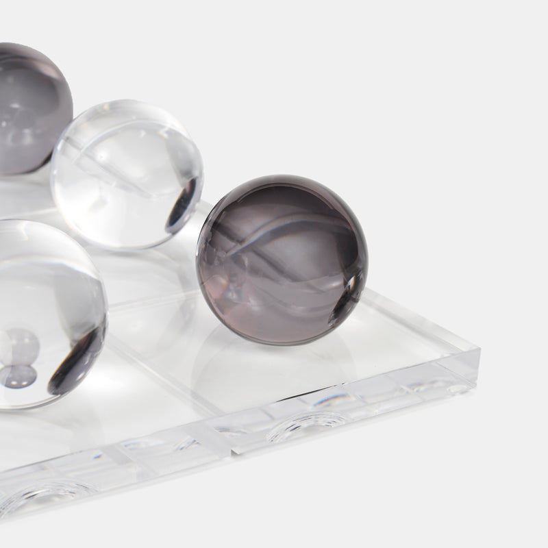 Luho Design House Xavier Clear Acrylic Tic-Tac-Toe Set