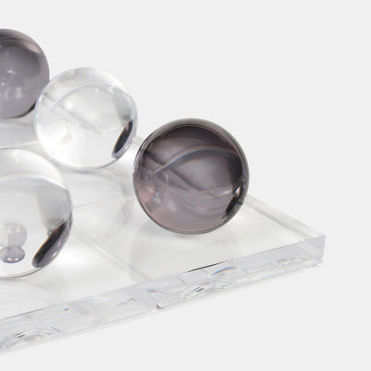 Luho Design House Xavier Clear Acrylic Tic-Tac-Toe Set