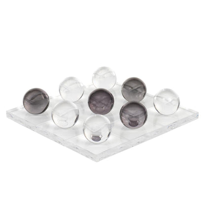 Luho Design House Xavier Clear Acrylic Tic-Tac-Toe Set